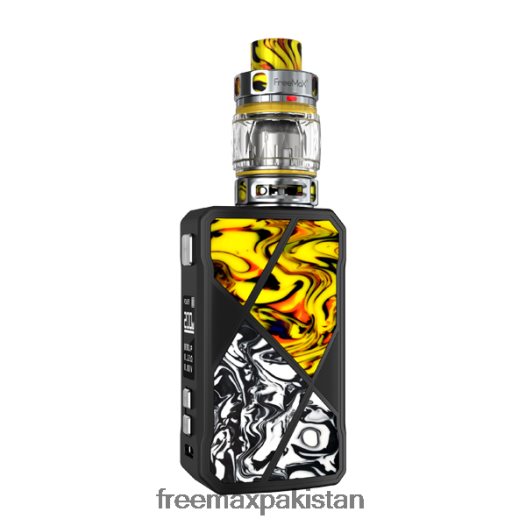 FreeMAX MAXUS 200w کٹ 624ZLL10 پیلا سیاہ Freemax disposable vape